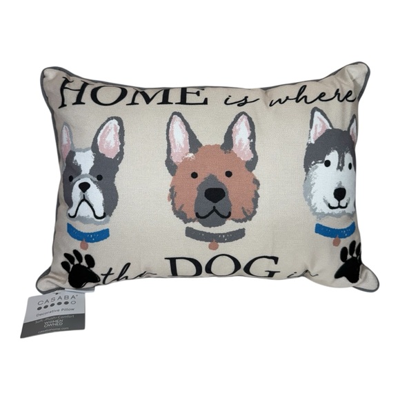 Casaba Other - New With Tags Casaba Home Is Where The Dog Is Throw Pillow